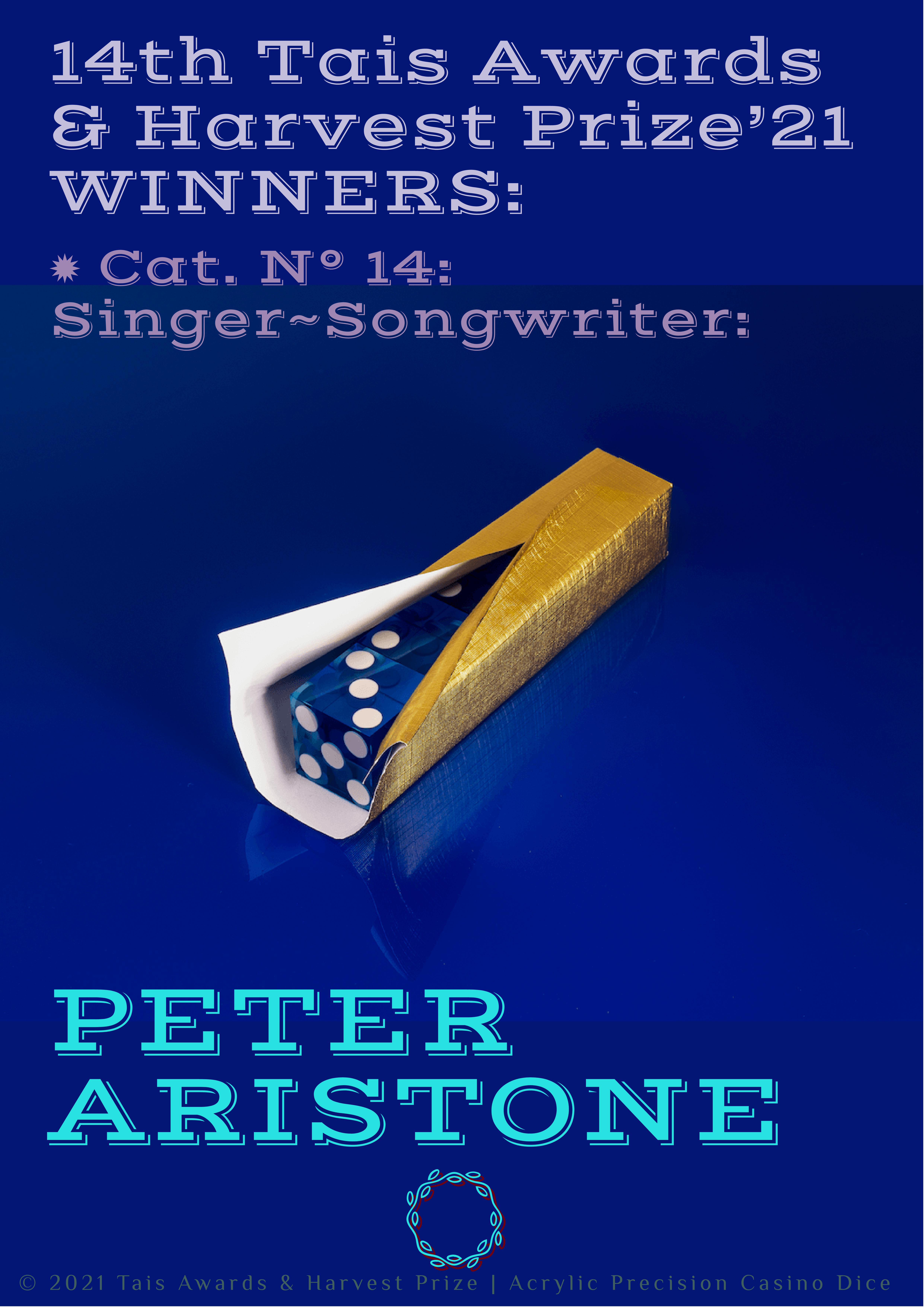 ✹ Cat. N° 14 Singer~Songwriter PETER ARISTONE ✹ Cat. N° 14 Singer~Songwriter PETER ARISTONE